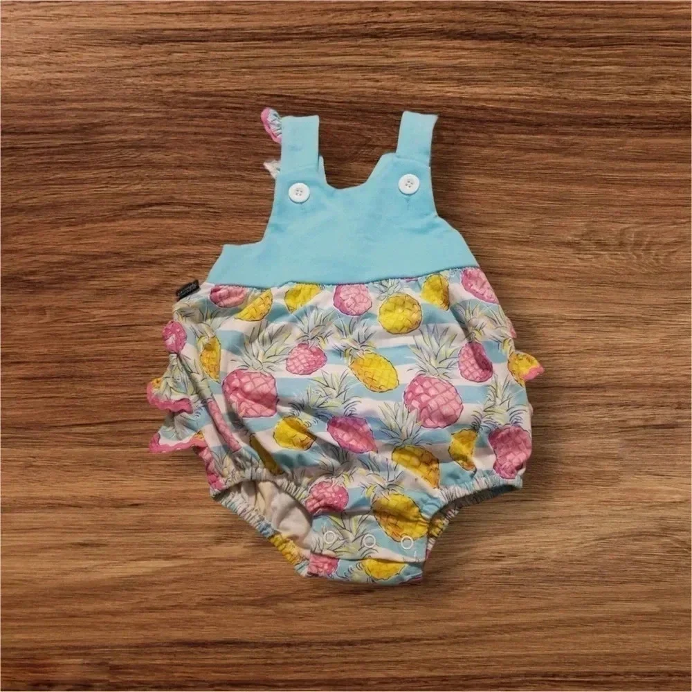 Simply Southern Baby Ruffle Butt Pineapple 6-9 months